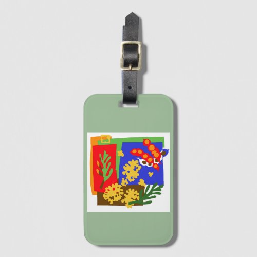 Australia _ Golden WATTLE  seed pods _Green Luggage Tag