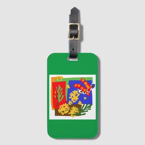 Australia _ Golden WATTLE  seed pods _Green Luggage Tag