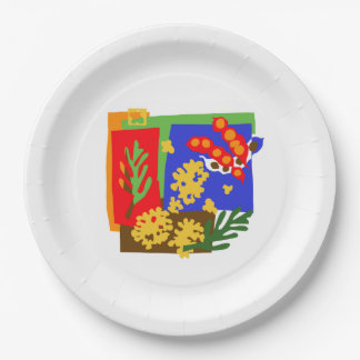 Australia - Golden WATTLE & seed pods - Paper Plates