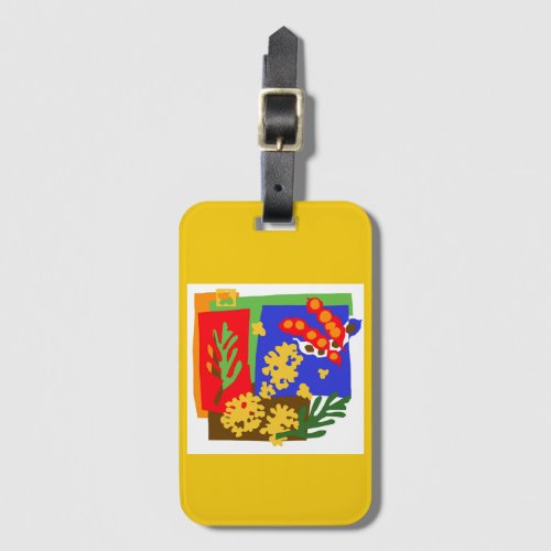 Australia _ Golden WATTLE  seed pods _Yellow Luggage Tag