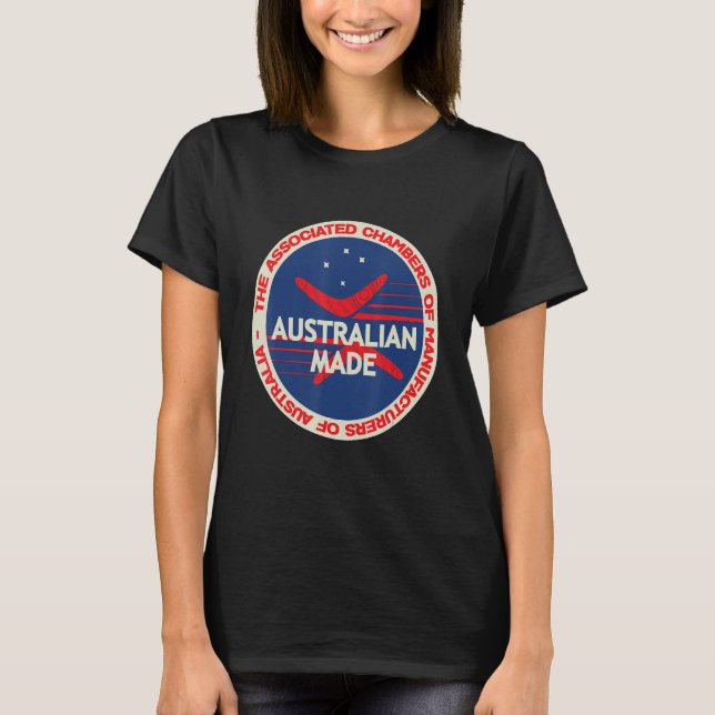 Australia Graphic Boomerang Thrower Boomerang Play T-Shirt (Front)