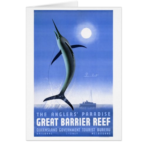 Australia Great Barrier Coral Reef Vintage Poster
