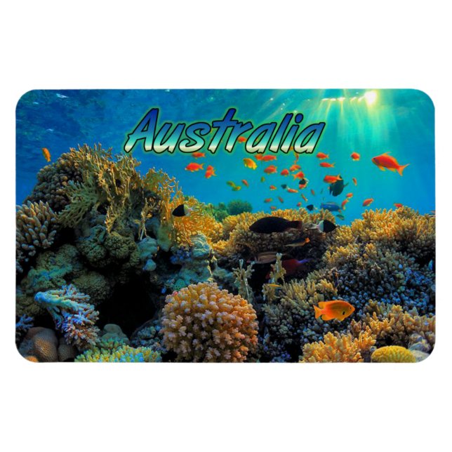 Australia Great Barrier Reef stylized Magnet (Horizontal)