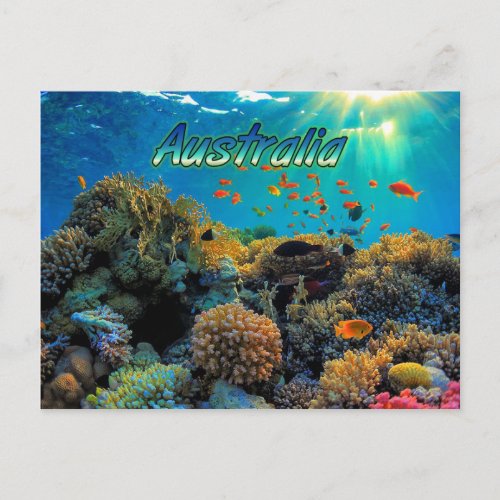 Australia Great Barrier Reef stylized Postcard