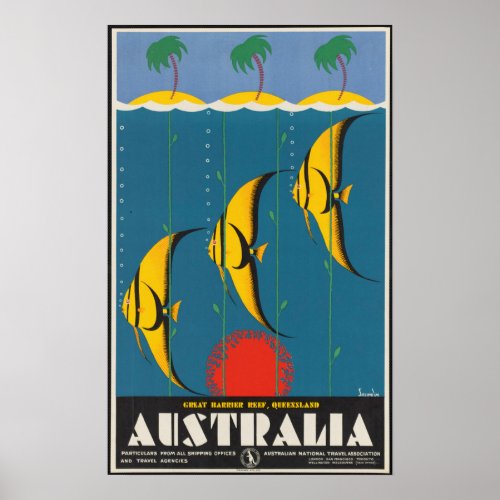 Australia _ Great Barrier Reef Vintage Poster