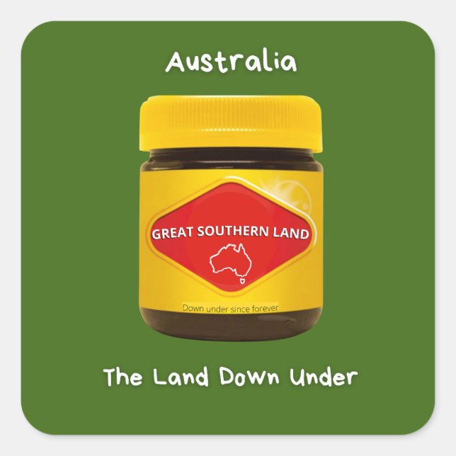 Australia Great Southern Land Square Sticker (Front)