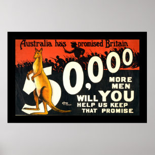 Australia Has Promised Britain (border) Poster