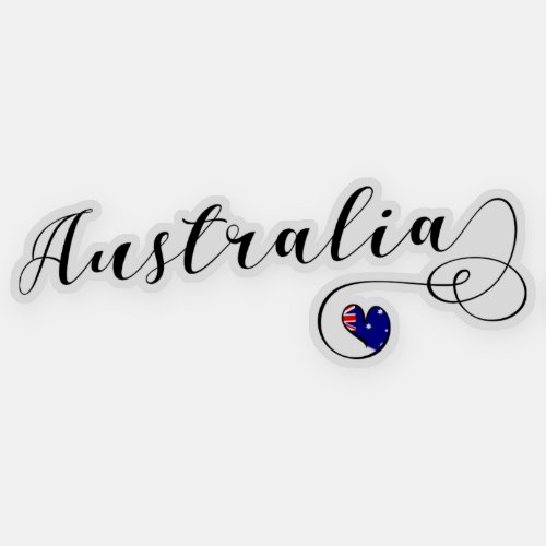 Australia Heart Flag Sticker