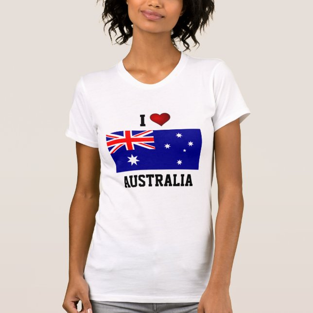 AUSTRALIA: I LOVE AUSTRALIA T-Shirt (Front)