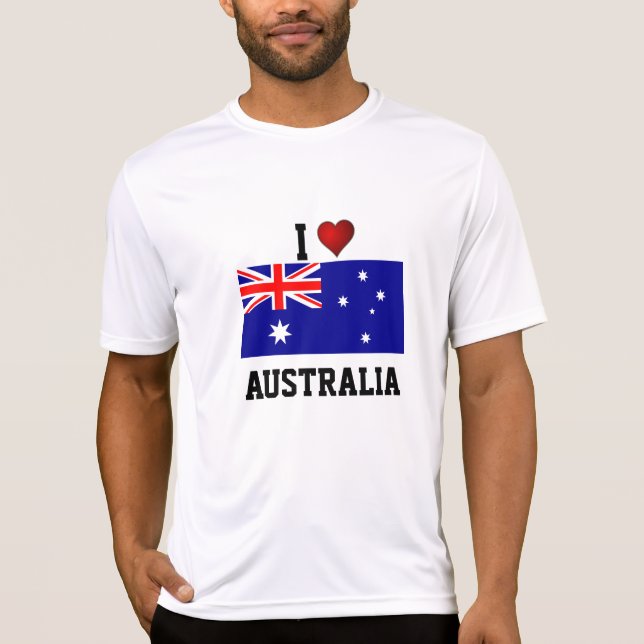 AUSTRALIA: I LOVE AUSTRALIA T-Shirt (Front)