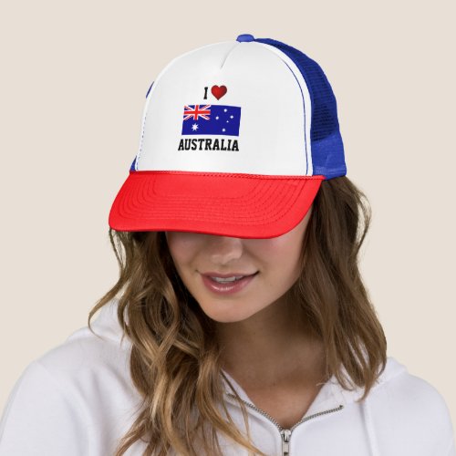 AUSTRALIA I LOVE AUSTRALIA TRUCKER HAT