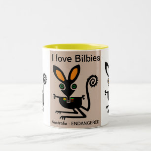 Australia - I love BILBIES -Nature -Wildlife Two-Tone Coffee Mug