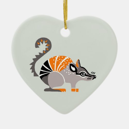 Australia _ I love NUMBATS _ Marsupial _ Green  Ceramic Ornament