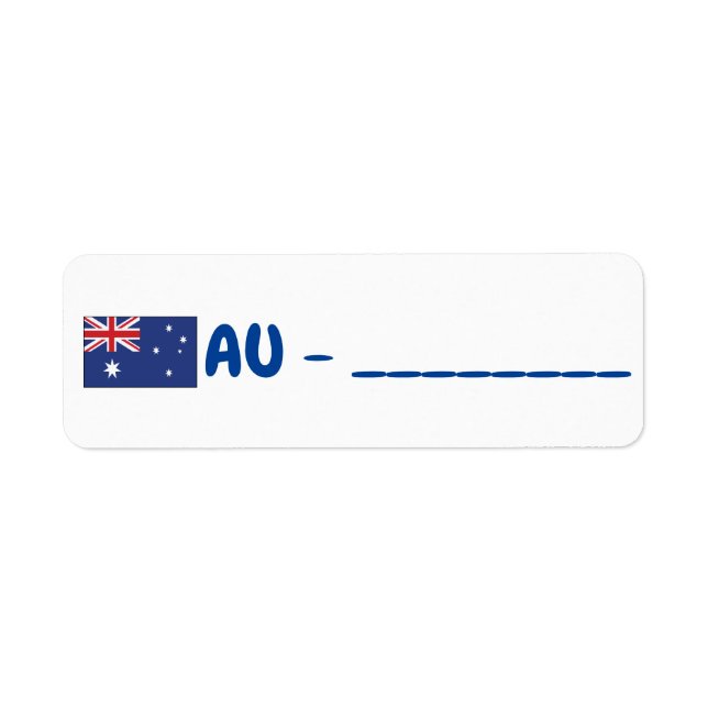 Australia id postcrossing label (Front)