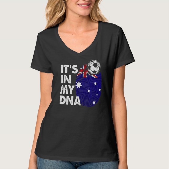 Australia In My Dna Australian Flag Team Australia T-Shirt (Front)