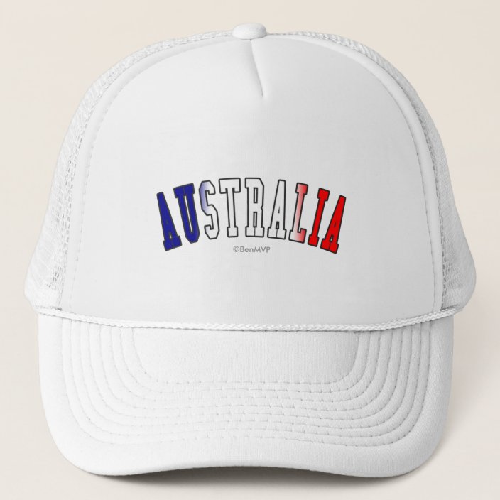 Australia in National Flag Colors Mesh Hat