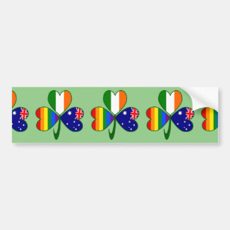 Australia Ireland Gay Pride Shamrock Bumper Sticker