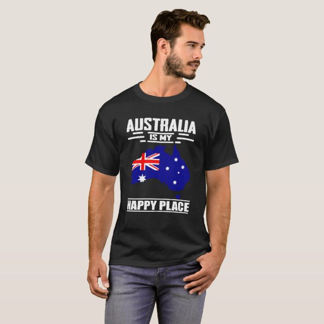 AUSTRALIA IS MY HAPPY PLACE T-Shirt (Front Full)