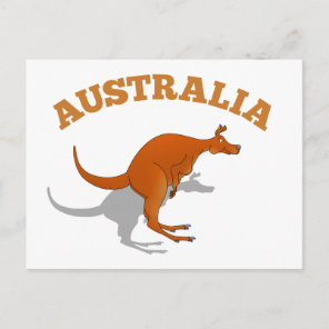 Australia, jumping Kangaroo Postcard