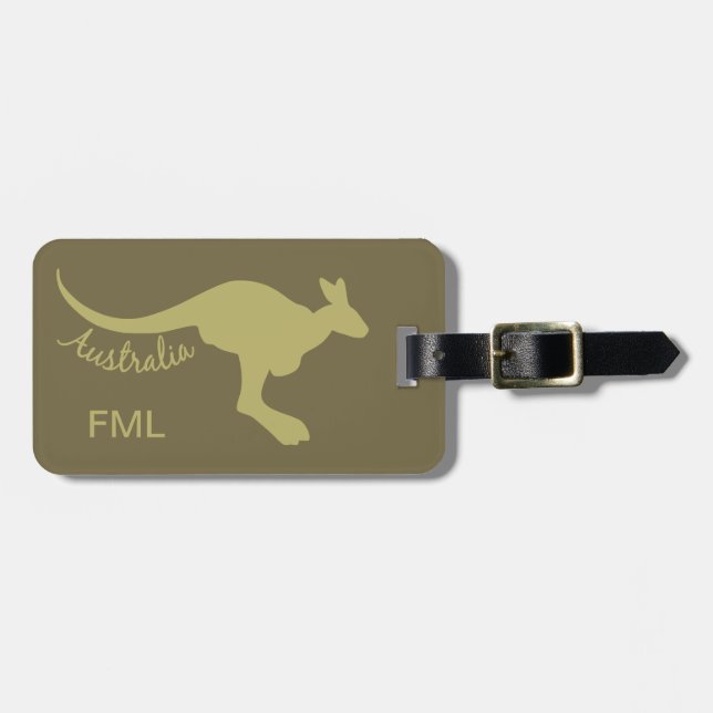 Australia Kangaroo custom luggage tag (Front Horizontal)