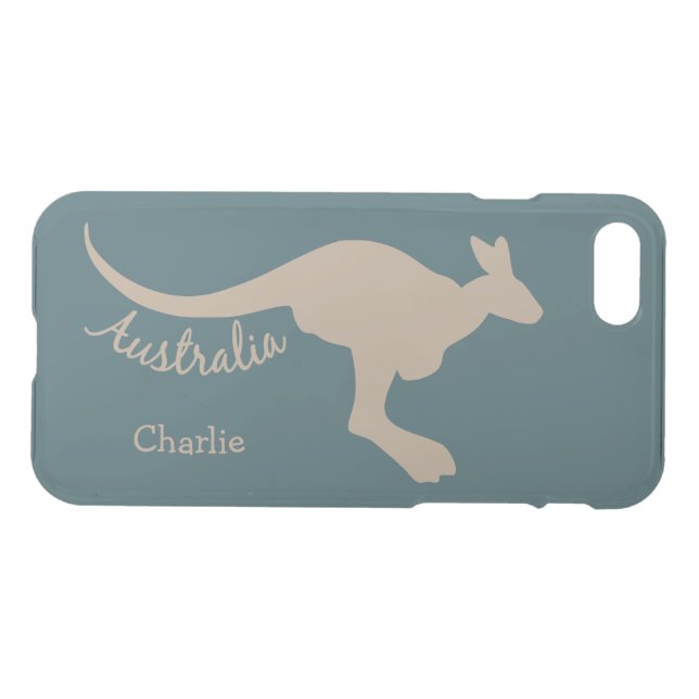 Australia Kangaroo custom name & color cases (Back Horizontal)