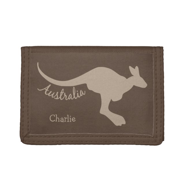 Australia Kangaroo custom name & color wallets (Front)