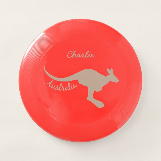 Australia Kangaroo custom name frisbee (Front)