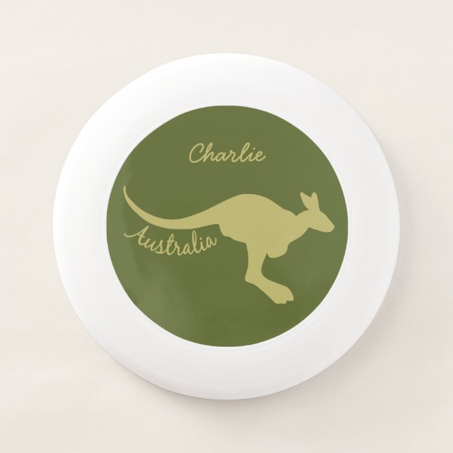 Australia Kangaroo custom name frisbee (Front)