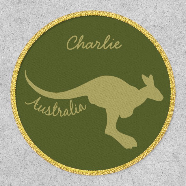 Australia Kangaroo custom name Patch (Front)