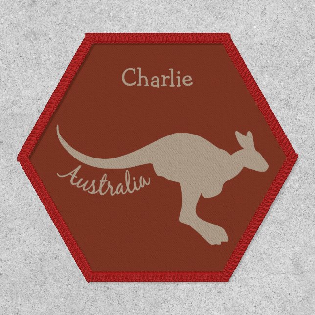 Australia Kangaroo custom name Patch (Front)