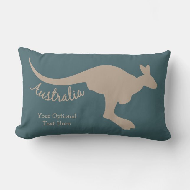 Australia Kangaroo custom text & color pillows (Front)