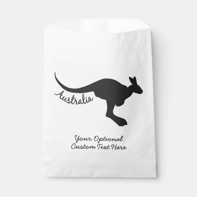 Australia Kangaroo custom text Favor Bag (Front)