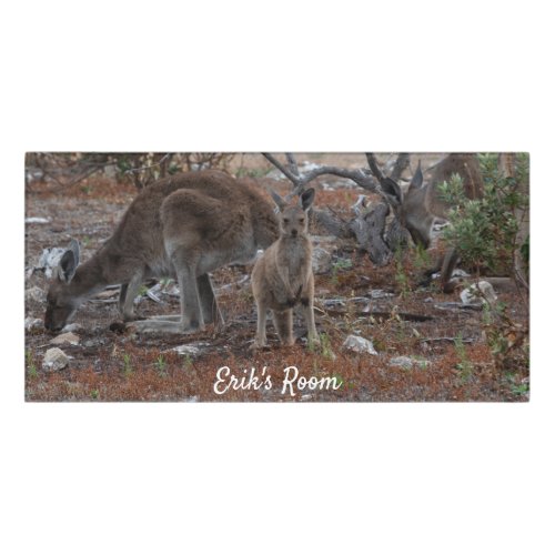 Australia Kangaroo Family Door Sign