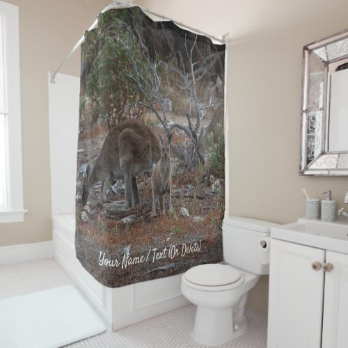 Australia Kangaroo Family Shower Curtain