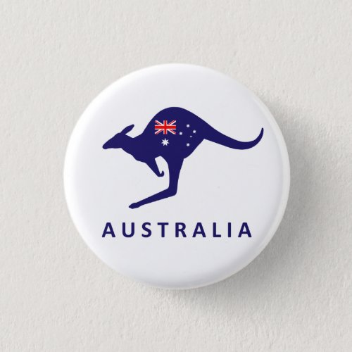 AUSTRALIA KANGAROO FLAG PINBACK BUTTON