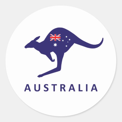AUSTRALIA KANGAROO FLAG STICKERS