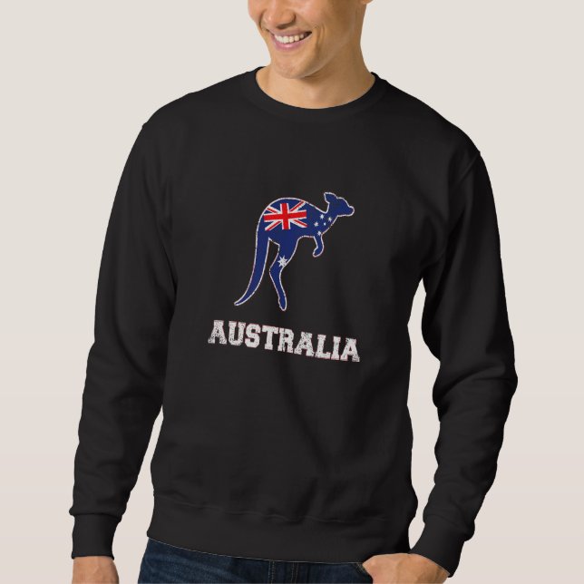 Australia Kangaroo Flag  Straya Outback Sydney Mel Sweatshirt (Front)
