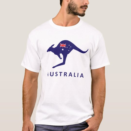 AUSTRALIA KANGAROO FLAG TSHIRT | Zazzle.com