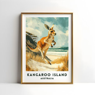 Australia Kangaroo Island Travel Poster