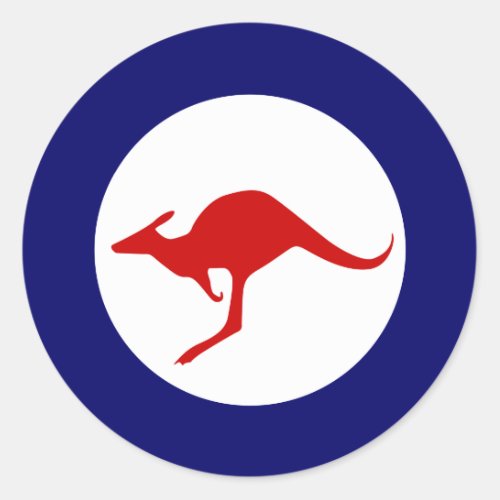 Australia kangaroo military aviation roundel classic round sticker