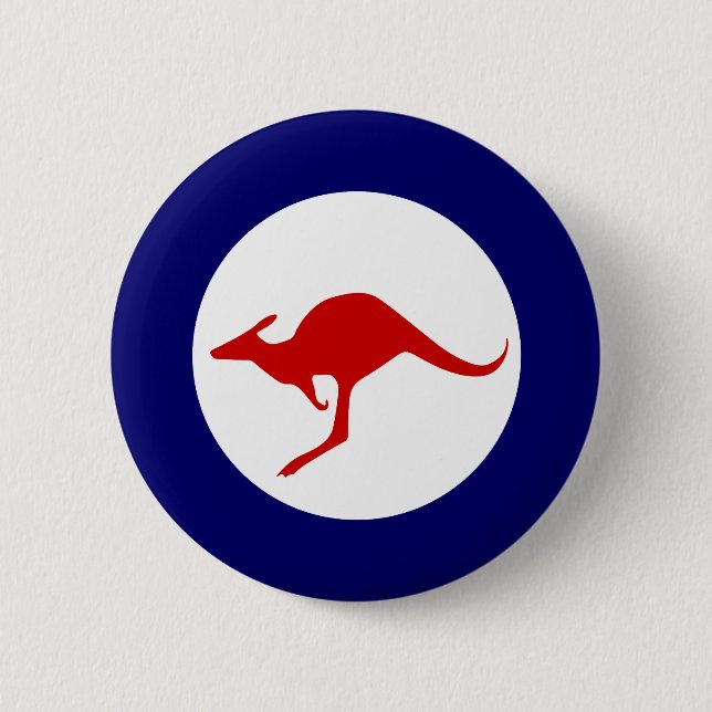 Australia kangaroo military aviation roundel pinback button (Front)