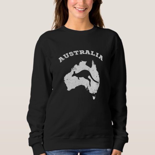 Australia Kangaroo Patriotic Symbol Vintage Sweatshirt