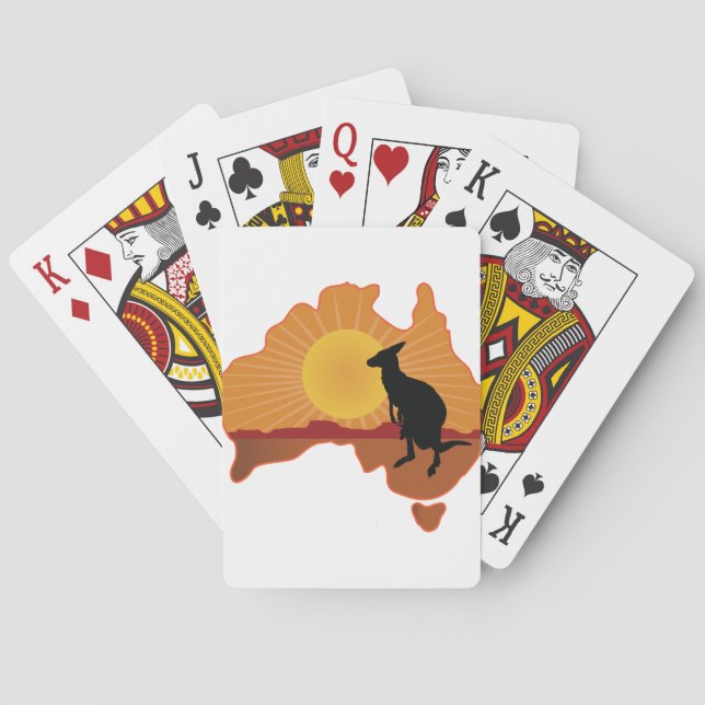 Australia Kangaroo Poker Cards (Back)