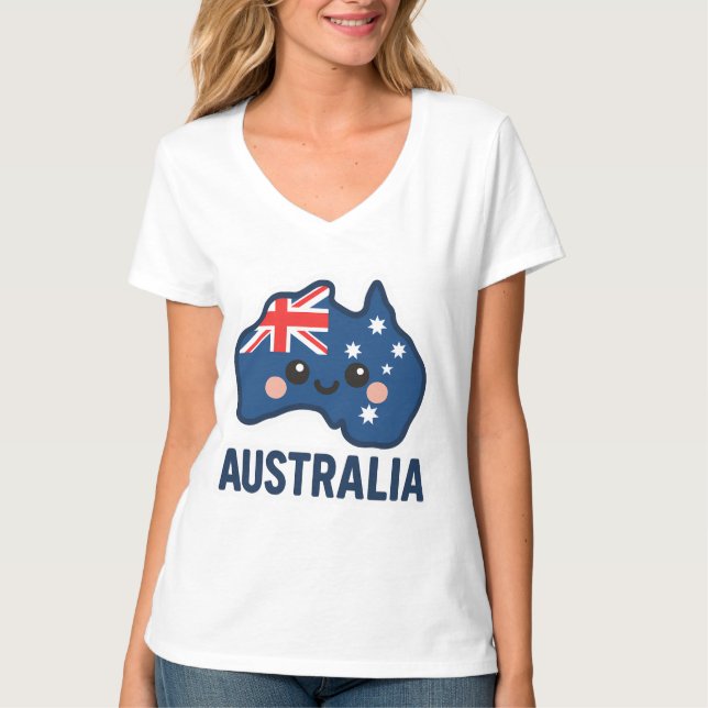 Australia Kawaii Fusion – Bold & Adorable T-Shirt (Front)