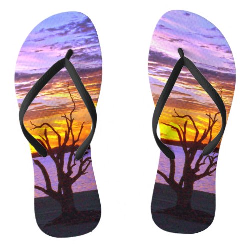 Australia Lake Bonney Sunset Thongs Flip Flops