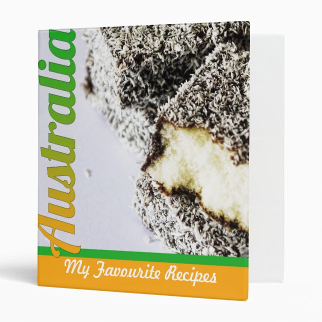 Australia Lamington Cake Binder (Front/Inside)