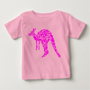 Australia Land Down Under Kangaroo Animals Pink Baby T-Shirt