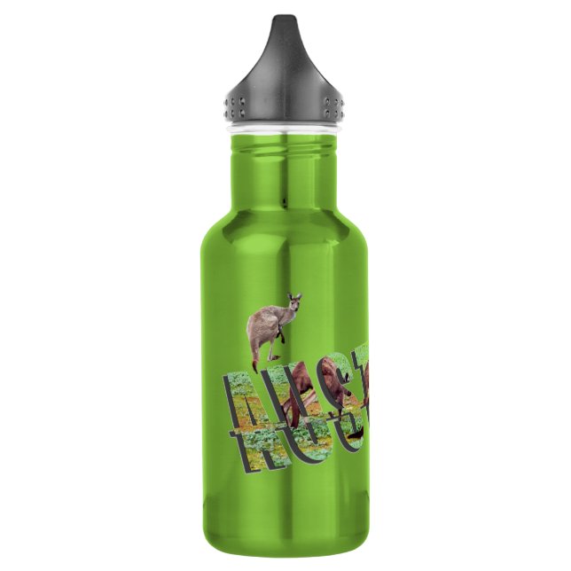 Australia, Logo, Roos, Water Bottle (Left)