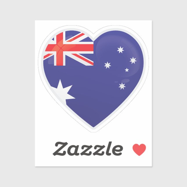 Australia Love Flag Sticker (Sheet)