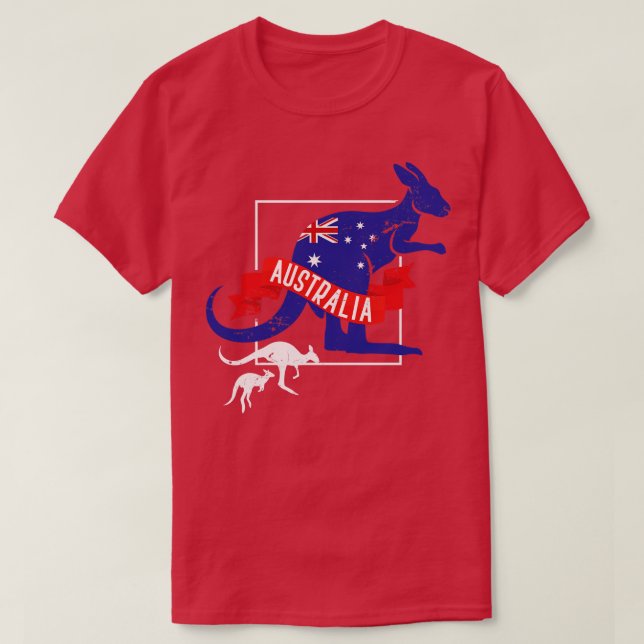 Australia Lover Gift Animal Kangaroo T-Shirt (Design Front)